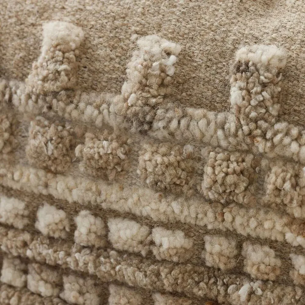 Pottery Barn Wynee Textured Lumbar Pillow Cover Zipper Beige Tan Light Brown NWT